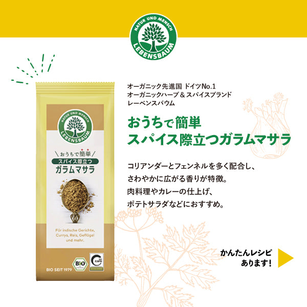 コリアンダー　フェンネル　ガラムマサラ　オーガニック